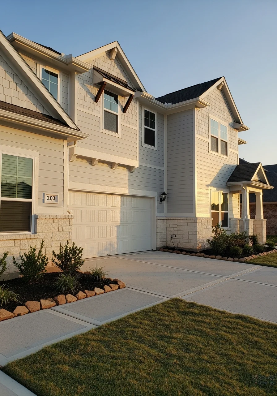 Cypress home exterior showing contemporary design and well-maintained property typical of newer community developments.
